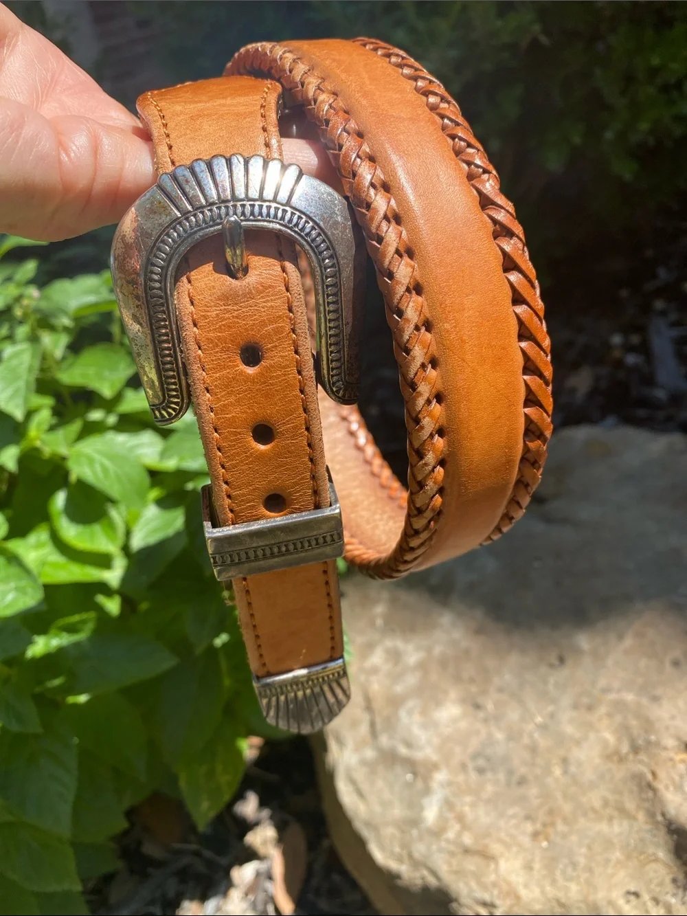 Vintage braided tan